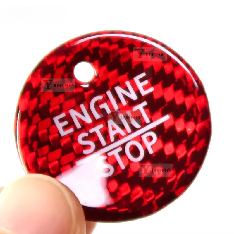 

Для Ford F150 Explorer Mondeo Focus Edge Everest аксессуары для интерьера, кнопка запуска и остановки двигателя, крышка переключателя, отделка из углеродного волокна