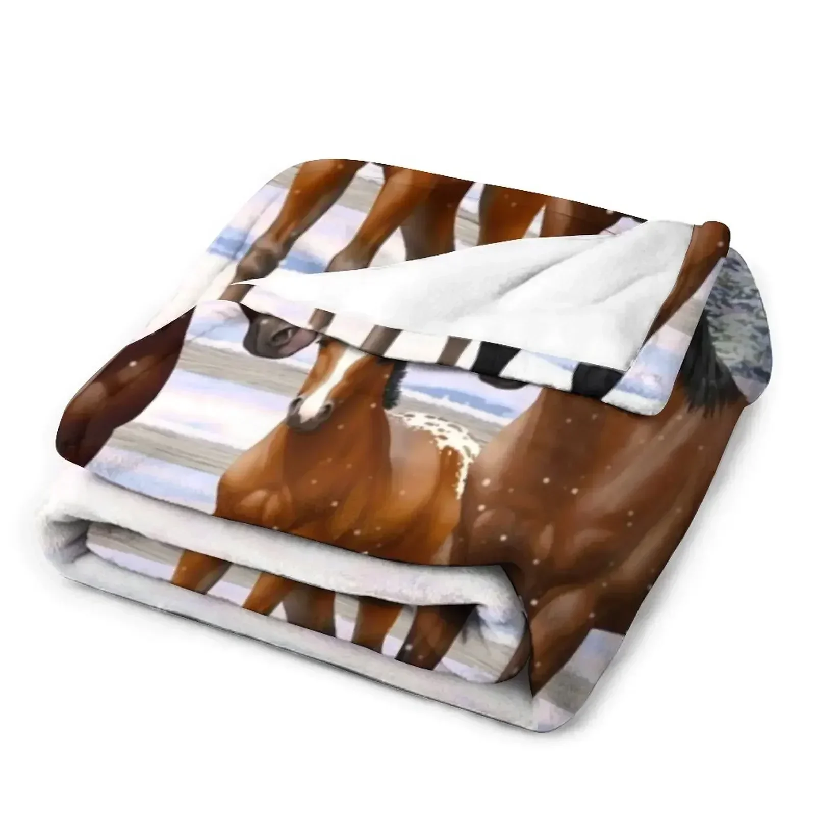Зимнее одеяло Bay Appaloosa Quarter Horses для дивана тонкие мягкие кровати тяжелые одеяла