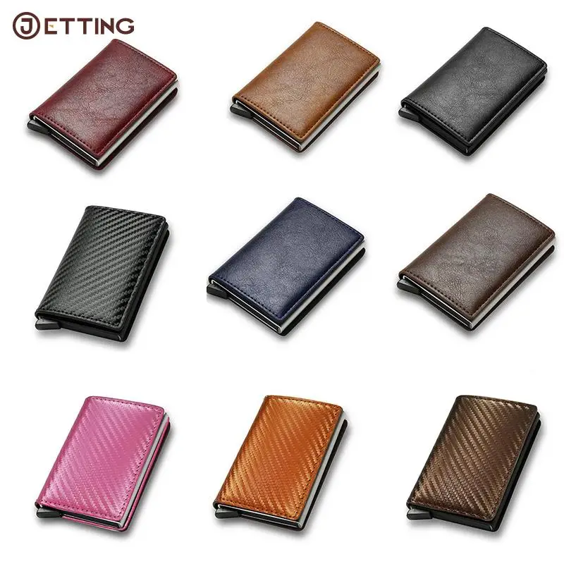

ID Credit Card Holder Case Wallets Men Brand Anti Rfid Blocking Magic Leather Slim Mini Wallet Small Money Bag PU leather Purse