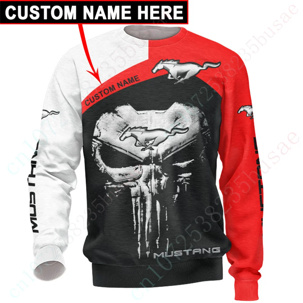 

Mustang T-shirts Unisex Streetwear Anime O Neck Long Sleeve Harajuku T Shirt For Men's Clothing Casual 3D Printing Sweatshirt