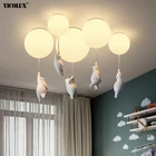 Миниатюрный Летающий медведь, дизайнерская Новая современная светодиодная люстра с лампочкой, лампы для гостиной, кабинета, детской комнаты, спальни, коридора, внутреннее освещение