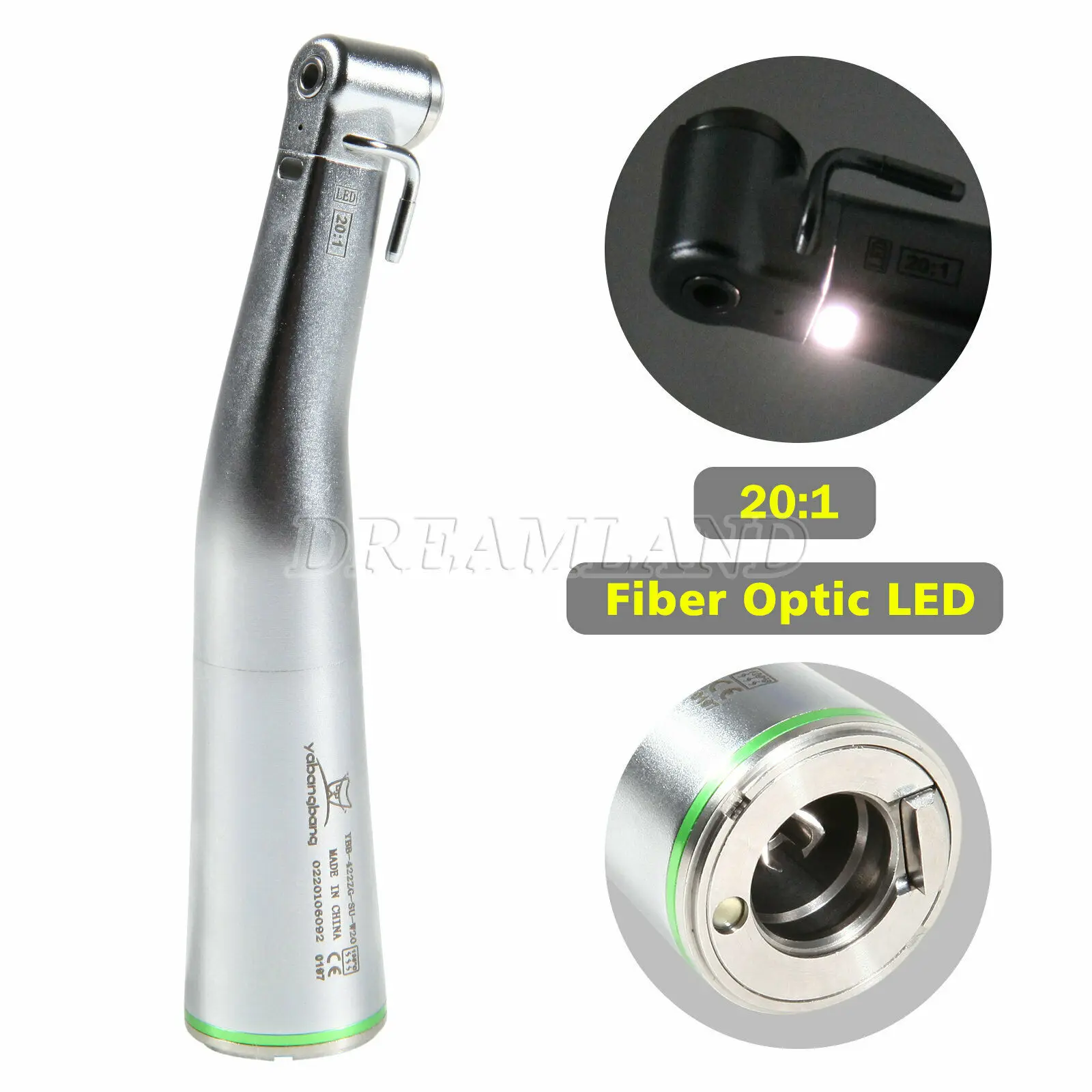 Fiber Optic Dental 20:1 Implant Low Speed Contra Angle LED Handpiece For NSK