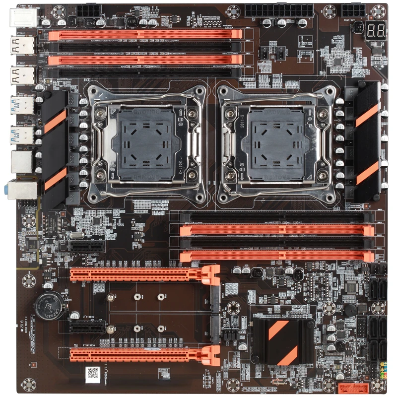 Материнская плата X99 с двойным процессором M.2 LGA 2011 V3 E-ATX USB3.0 SATA3 8 DIMM DDR4 поддержка