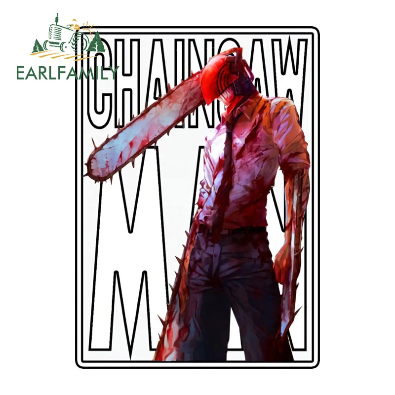 EARLFAMILY 13 см x 9 4 мультяшная Denji Автомобильная наклейка аниме бензопила человек