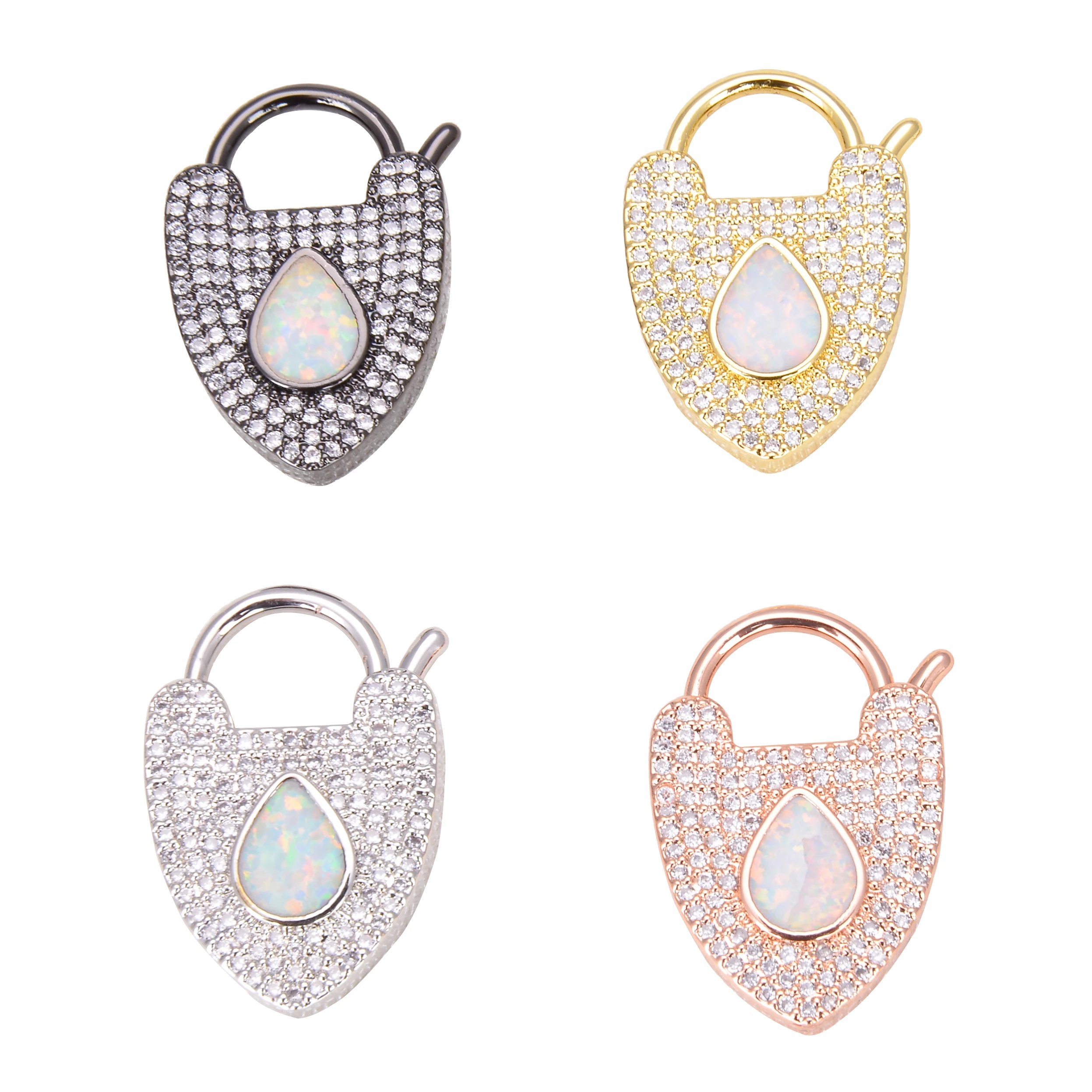 

DIY Pendant Carabiner Supplies Sewing Fastener Jewelry Making Lock Necklace Zircon Carabiner Connector Bulk Items Wholesale