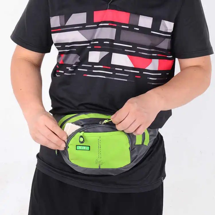 Multi-functional sports Fanny pack chest bag male large capacity waterproof outdoor mobile phone bag backpack male