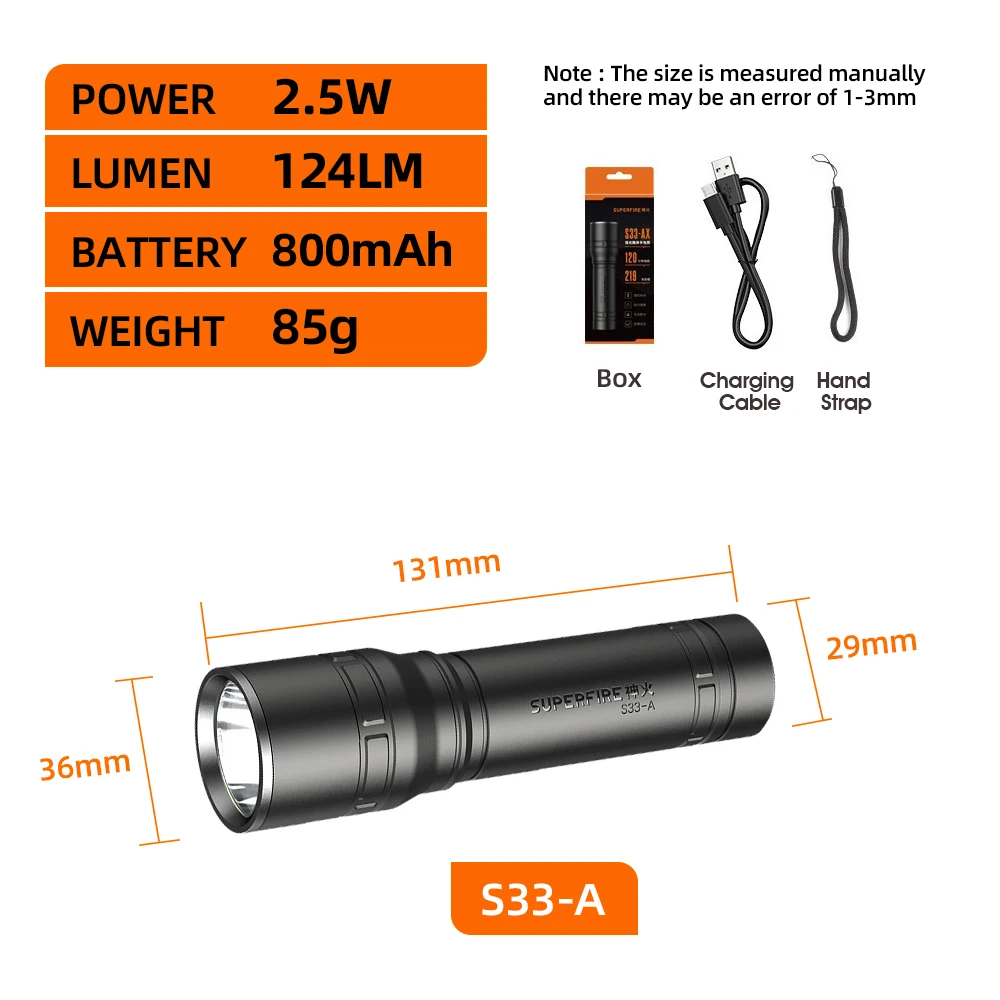 

SUPERFIRE S33-A портативный фонарь