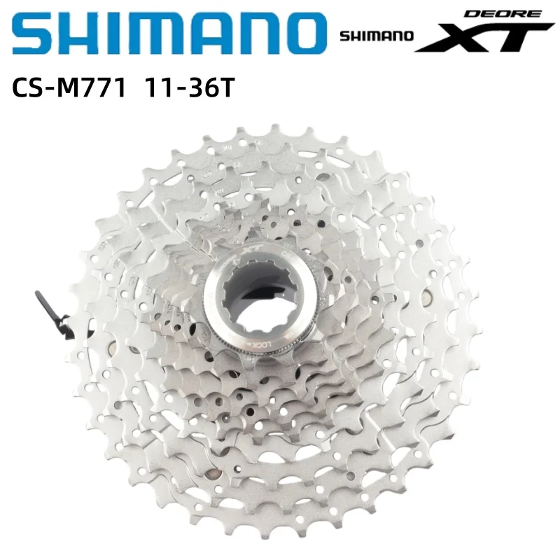 Фото Кассета Shimano DEORE XT Series CS-M771, 10 скоростей, 11-36T, для горного велосипеда MTB, оригинальные аксессуары Shimano для велосипедов.