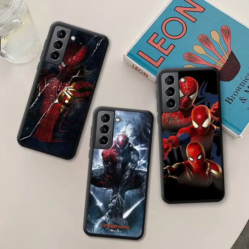 

Marvel Superhero Spiderman Phone Case for Samsung Galaxy S22 S21 Ultra S20 FE S9 Plus S10 5G lite 2020 Silicone Soft Cover