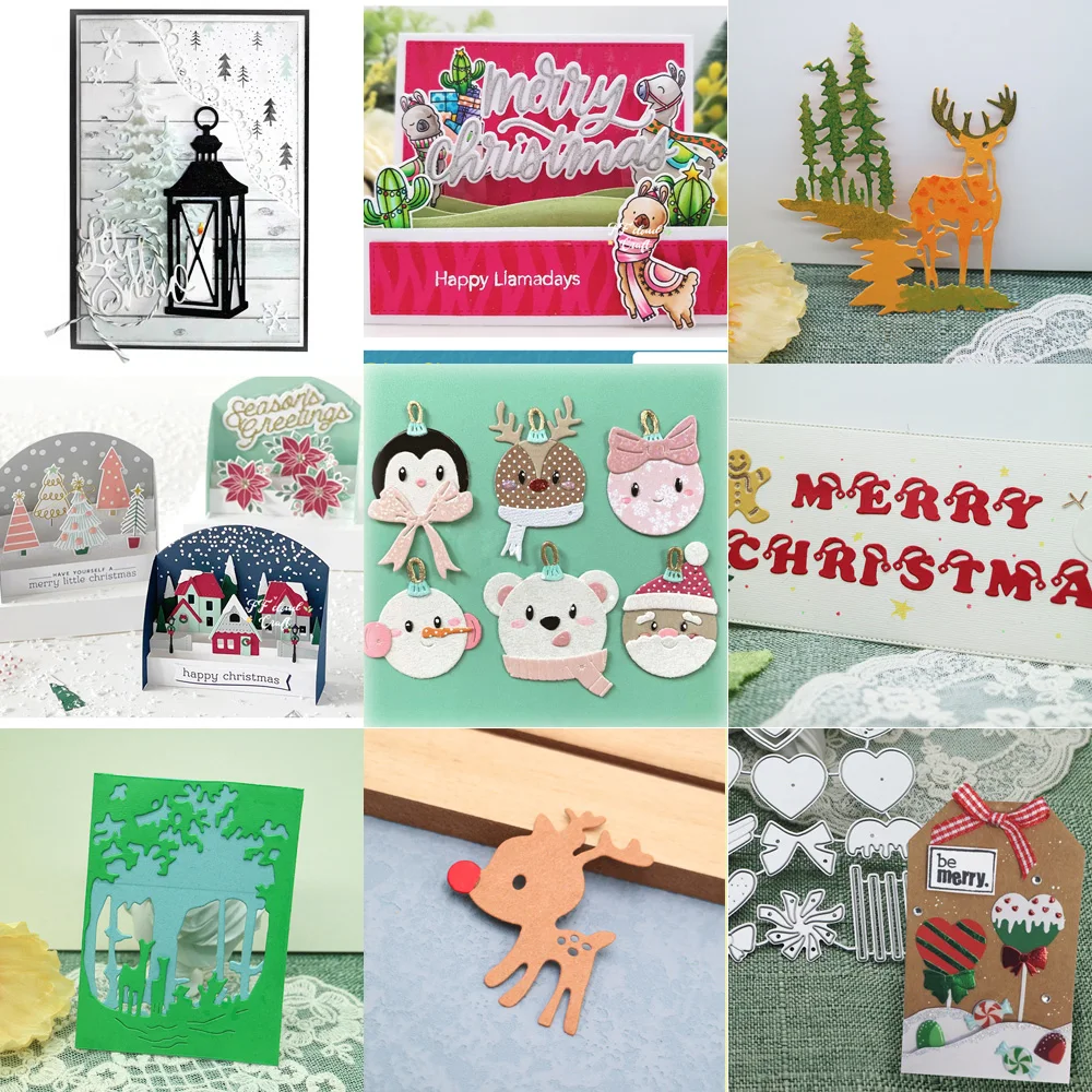 

New Christmas Scrapbooking Cutting Dies Album Cover Greeting Card DIY Gift Paper Cutting Craft Die Cut