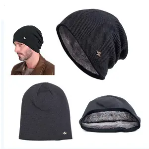 Winter Warm Hat For Women Men Knitted Casual Beanies Skullies Plus Velvet Thicken Hats Outdoor Cycling Skiing Cap