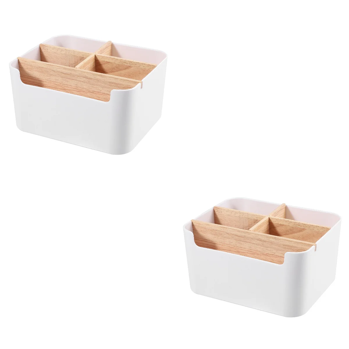 

Desk Organizer Drawer Office Traybox File Supplies Wood Mesh Set Storage