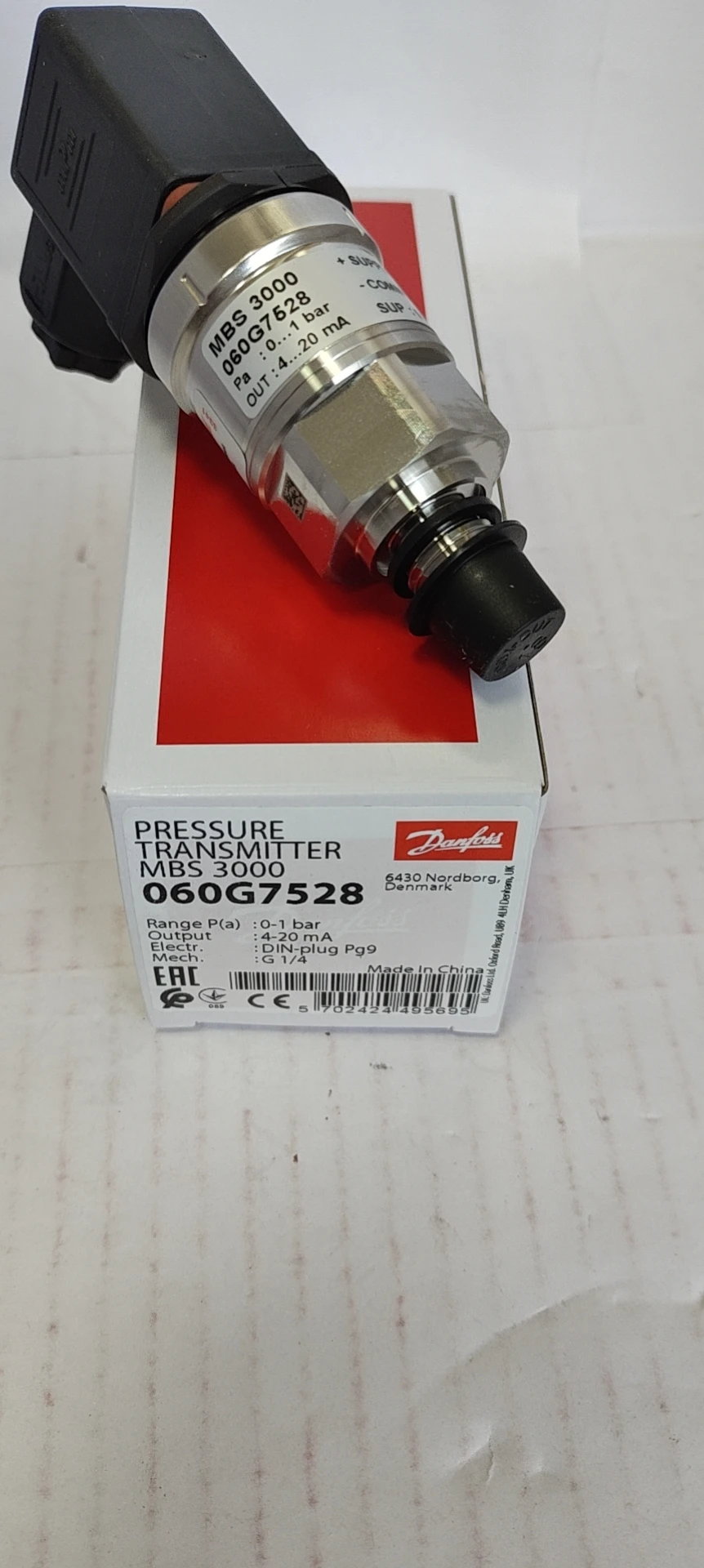 

MBS3000 060G7528 Danfoss Pressure Sensor-1-0bar 4-20mA Negative Pressure Transmitter