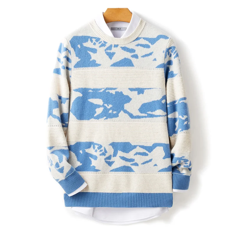 

Мужской кашемировый свитер с круглым вырезом, из 100% шерсти