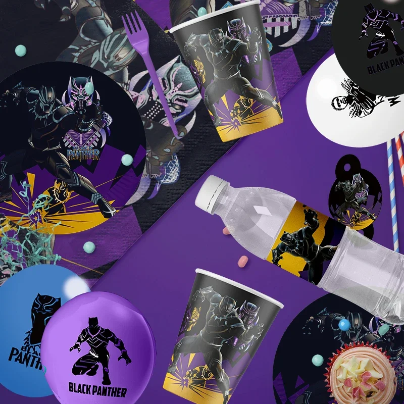 Королевство зверя черная пантера украшение на день рождения угол одноразовая