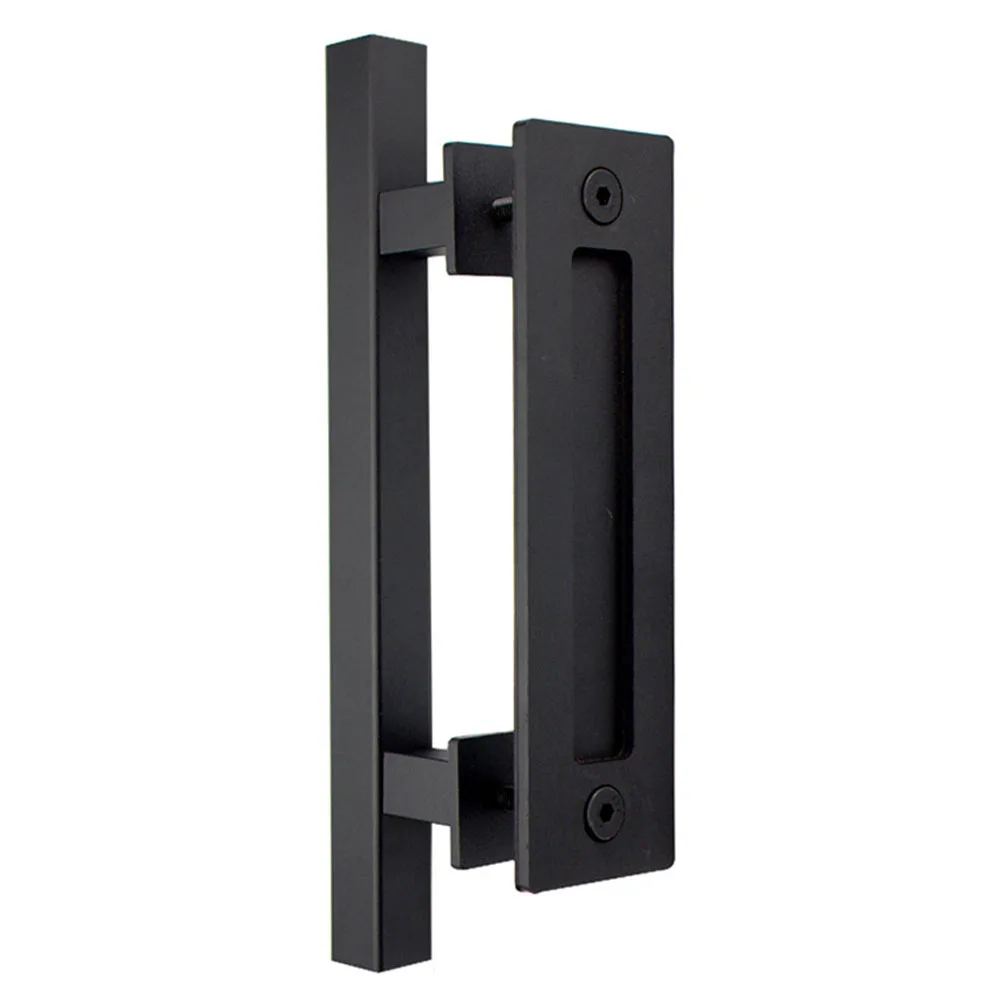 

Doorknob Barn Door Handle 1set 2-3/8\"Screw Hardware Kit Matte Solid 12\\\" Inch Aluminum Doors For Interior Doors