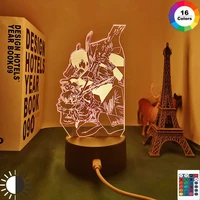 anime led light chainsaw man for bedroom decoration nightlight birthday gift room decor table 3d lamp chainsaw man