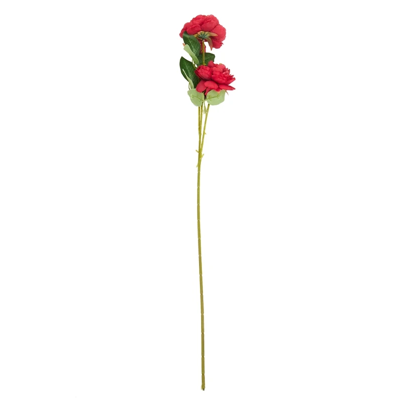 

3 Heads Artificial Flowers Peony Bouquet Silk Flowers Bridal Bouquet Fall Vivid Fake Rose Flowers For Wedding Home Party Decor