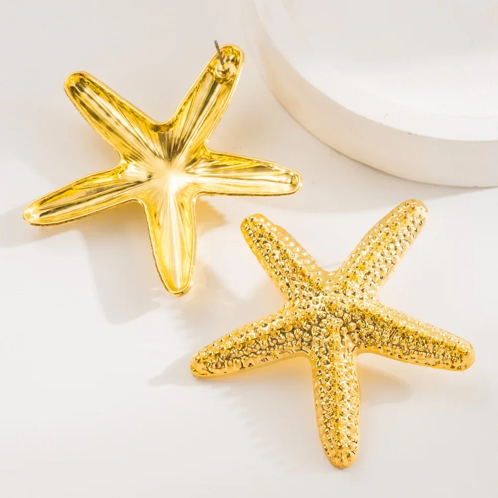 Модные серьги со звездами из сплава уникальные нишевые в стиле пляжного отдыха