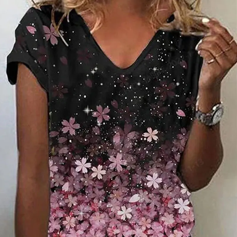 

Casual Female T-Shirt Women Fashion Face Graphic Printed T-Shirt Ladies Harajuku Style Short Sleeves Street Clothes