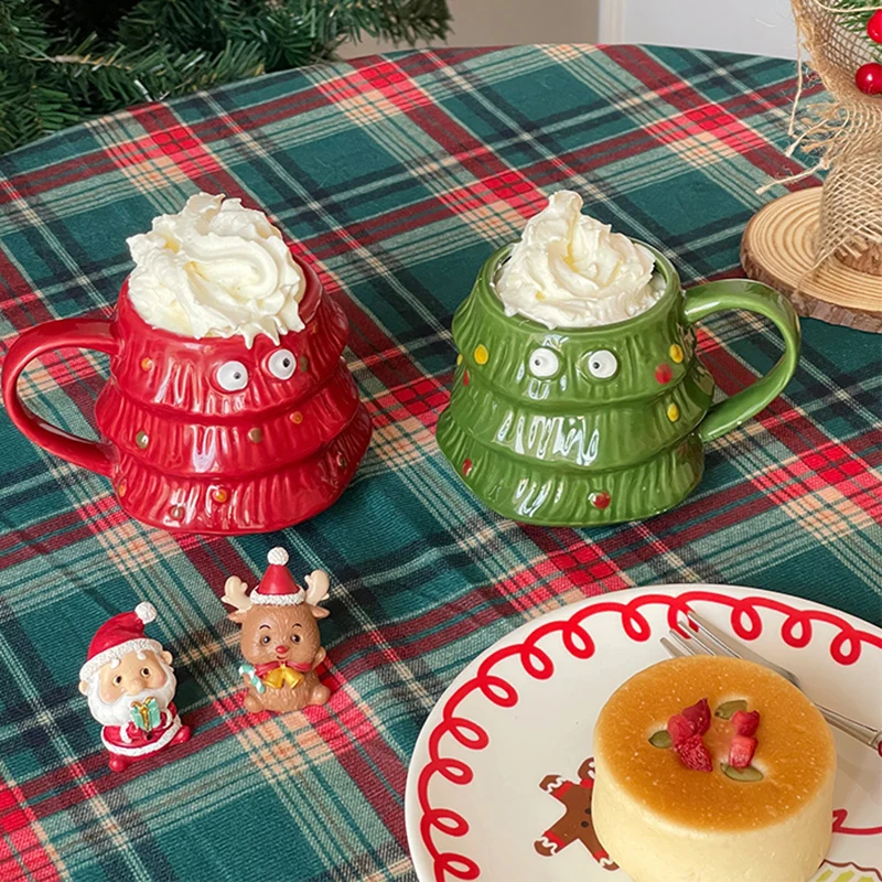 

Christmas Ceramica Coffee Cup Thermal Travel Camping Friend Funni Gift Espresso Coffee Cup Cute Tazas De Cafe Christma Drinkware