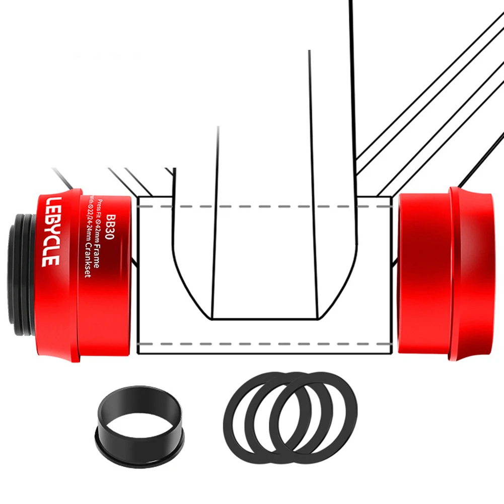 

2022 New Press-in Center Shaft Central Axle Cycling Parts ForShimano Bearing MTB Bicycle Mountain Road Bike Aluminum Alloy