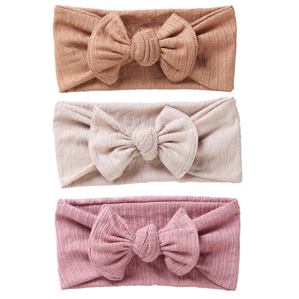 

Knit Bows Baby Headbands For Girls Newborn Headband Children Headwrap Elastic Soft Kids Accessories Infant Hair Bands Toddler