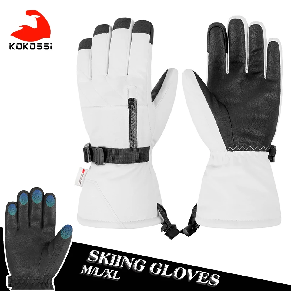 

KoKossi Ski Gloves Waterproof Gloves with Touchscreen Function Snowboard Thermal Warmth Gloves Snowmobile Snow Outdoor Unisex