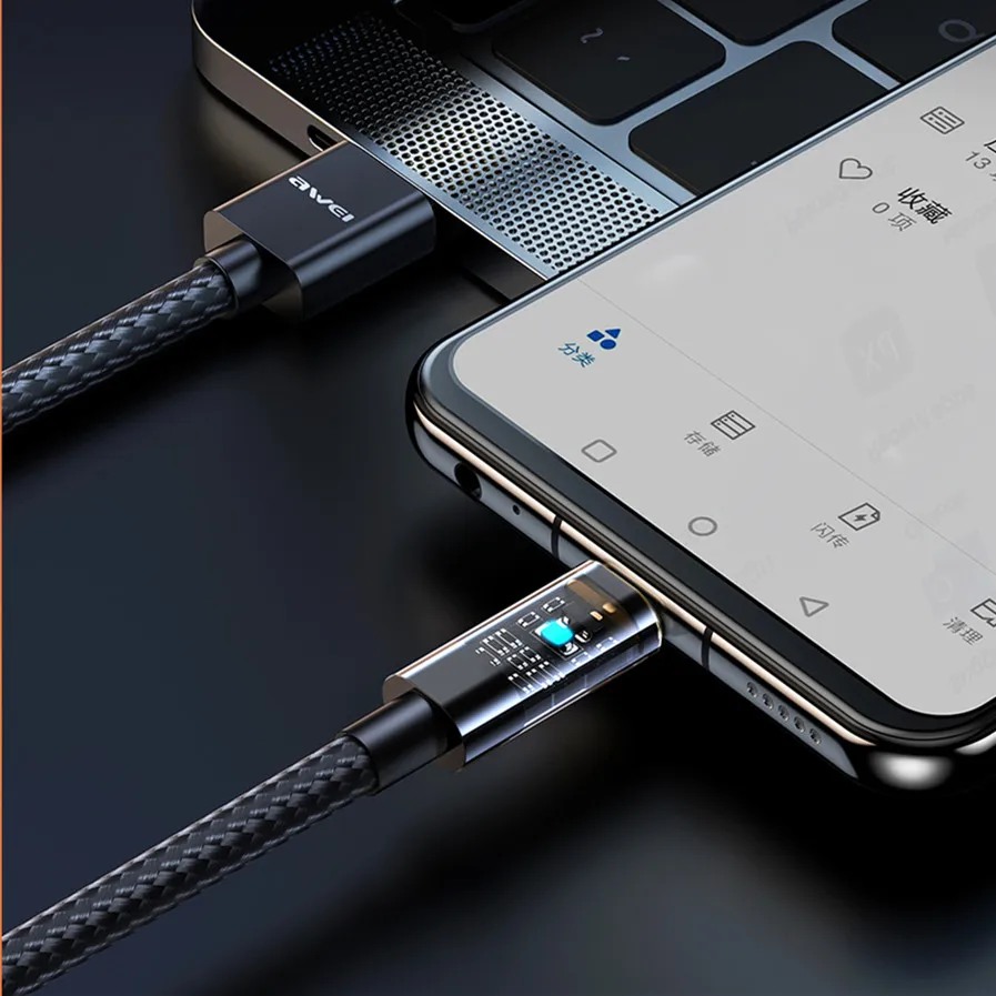 Awei Brands Micro USB Cable Fast Charging Data Cable for Samsung S7 Xiaomi Redmi Note 5Pro Android Mobile Phone MicroUSB Charger