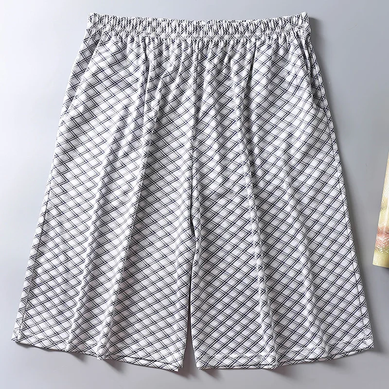 Flame Of Dream Summer Men's Silk  Comfortable Home Casual Pants Beach  Mulberry Silk Loose Shorts 21-69