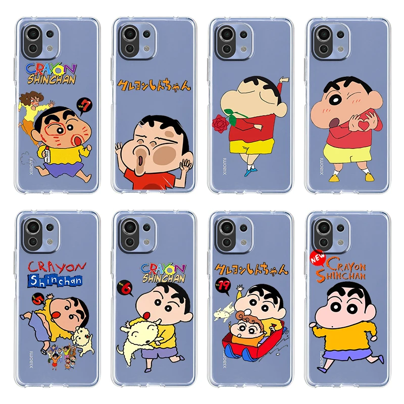 

Crayon Shin Chan Cartoon For Xiaomi Mi 12 12X 11Ultra 11i 11T 10 10T 9 9T Pro Lite 4G 5G Soft Transparent Phone Case Coque Capa