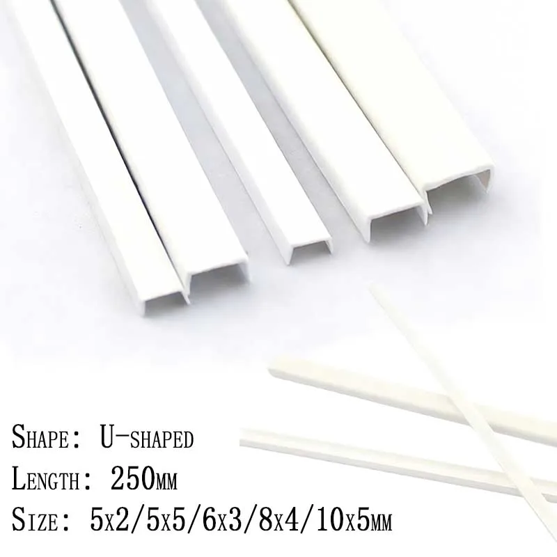 

Белые профили из АБС-пластика для моделирования