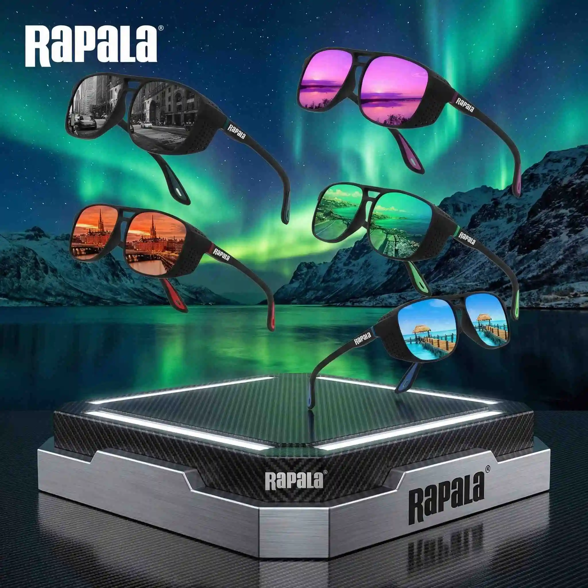 Фото Солнцезащитные очки Rapala Professional 2026: Новинка, поляризационные, ветрозащитные, UV400 для велоспорта, бега и активного отдыха №1