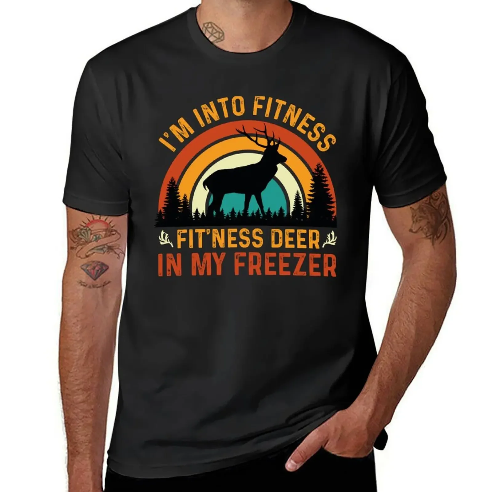 Забавная футболка I'm Into Fitness Fit'Ness Deer In My Freezer спортивные фанаты для мальчиков