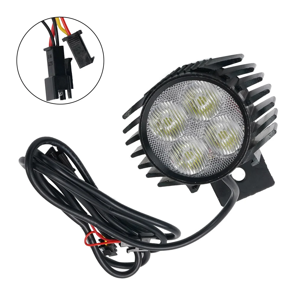 

1pc 2 In 1 Horn Headlight Electric Scooter Big Front Light For KUGOO M4 PRO12-80V E-Bike Replacement Scooters Part Accessories