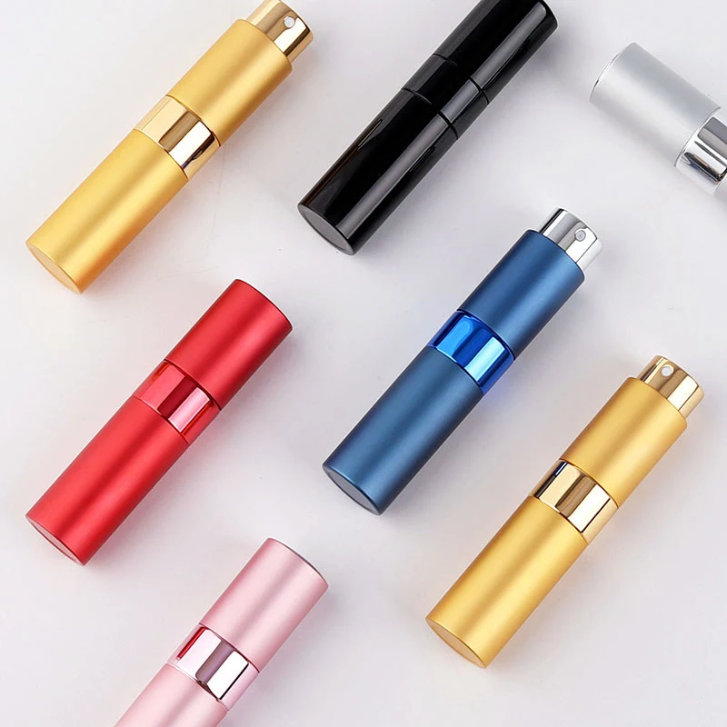 

12ML Mini Metal Empty Perfume Bottle Empty Container Refillable Atomizer Portable Cosmetic Containers Travel Tool Free Shipping