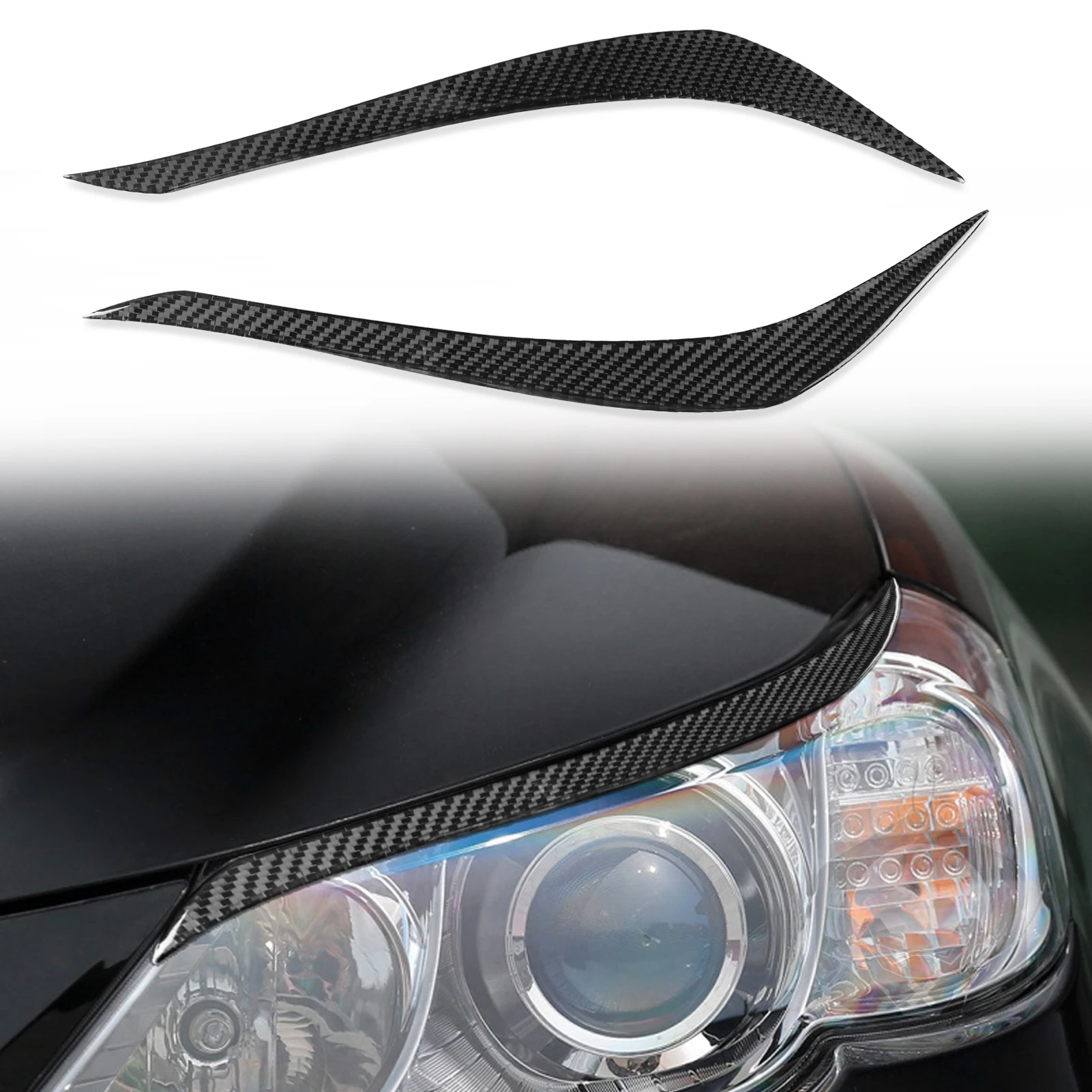 

Для Toyota Reiz 20010, 2011, 2012, накладка на глаза для фар, бровей, наклейки из углеродного волокна, аксессуары для тюнинга внешней фары автомобиля