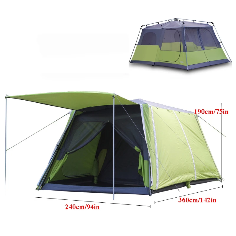 

Landwolf Fully Automatic Super Large 1hall 1room Double Layers 5-8persons Family Tent Anti-storm Multiplayer Outdoor Camping