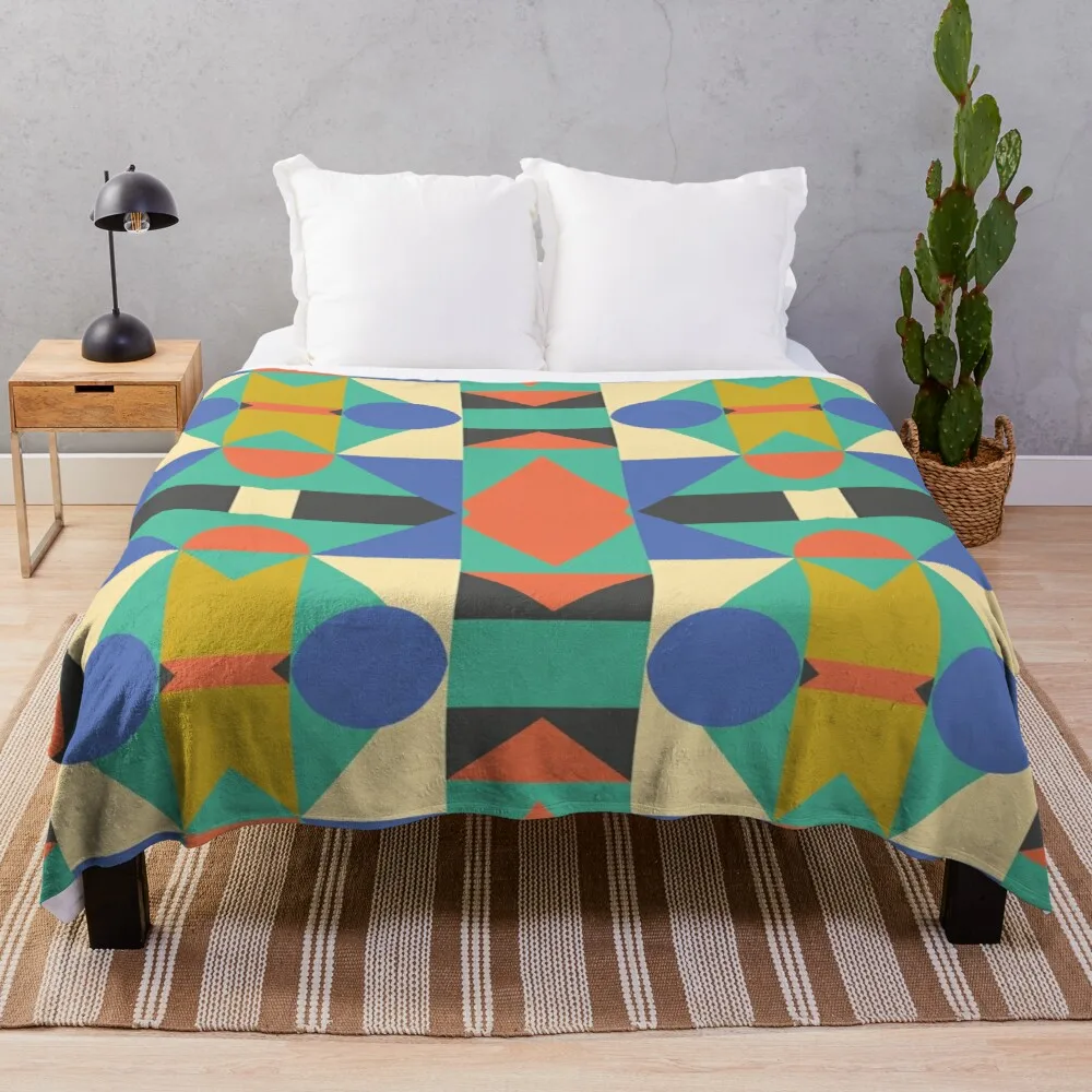 

Bold Abstract Colourful Geometric Design Throw Blanket Sofas Fur Blankets Fluffy Blankets Large
