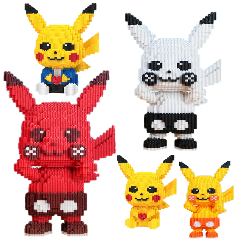 

Fun Pikachu Building Blocks Toy Oversized Pikachu Puzzle Creative Assembly Toy Adult Decompression Building Blocks Toy Gift