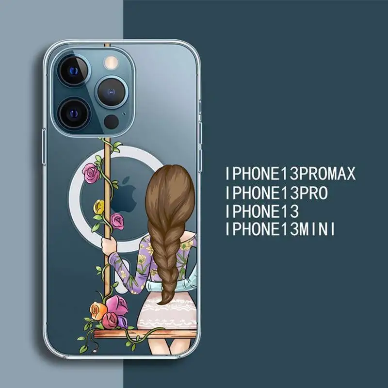 

Bff Best Friends Forever Phone Case For iPhone 13 12 Mini Pro Max transparent Super Magnetic MagSafe Cover