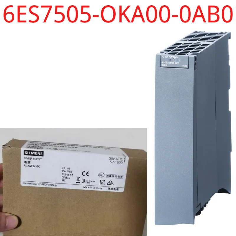 

6ES7505-OKA00-0AB0 Brand New SIMATIC S7-1500, System power supply PS 25W 24 V DC, supplies the backplane bus of the S7-1500 with