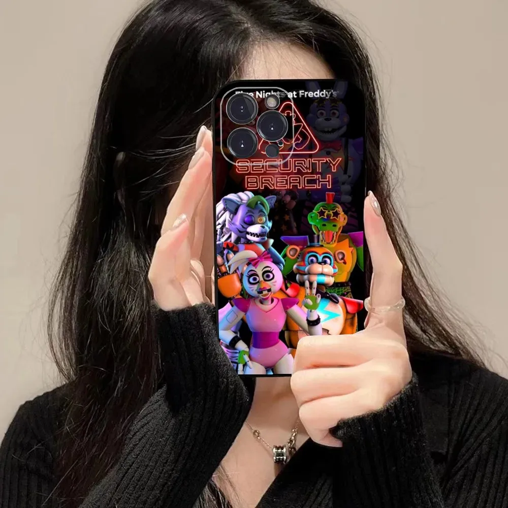 Чехол для телефона Five-Nights-At-Freddys F-Fnaf iPhone 16 15 14 13 12 11 Plus Pro Max XS XR SE Mini 8 7 мягкий