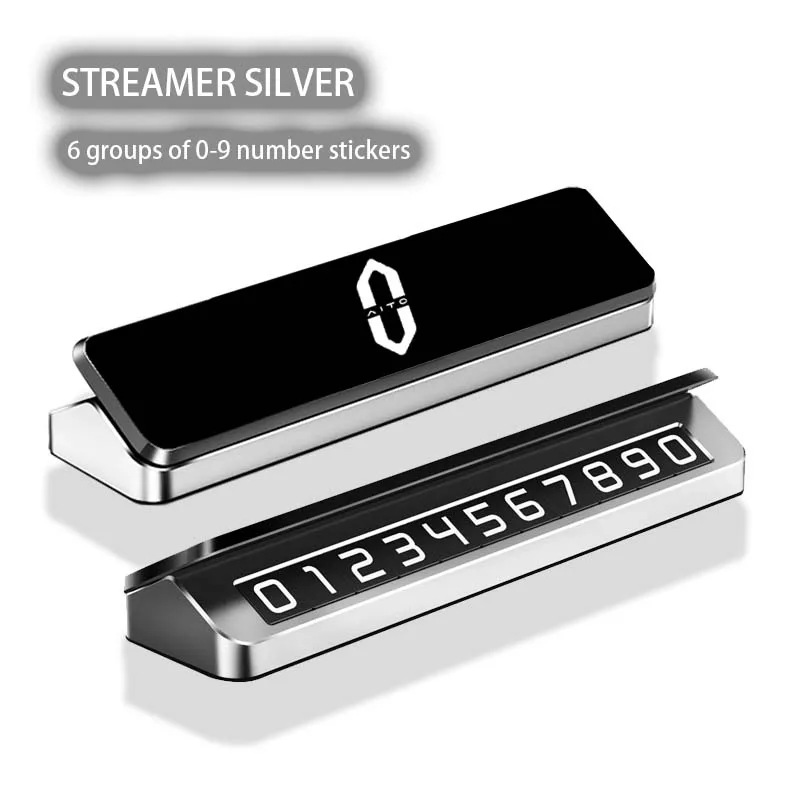 

Автомобильный металлический телефон, табличка с номером для временной парковки для HUAWEI AITO M7 M5 M9, аксессуары для интерьера 2024