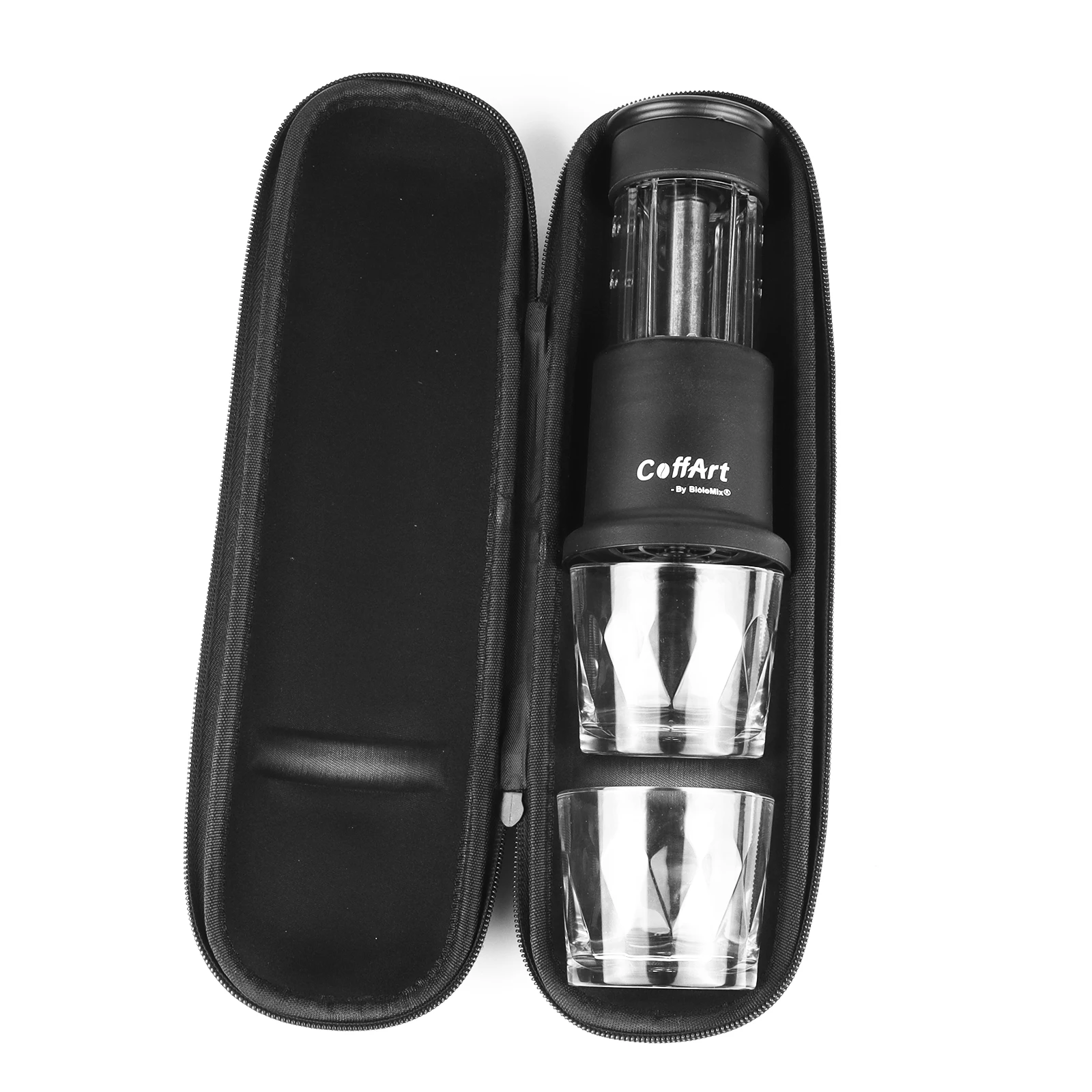 

Портативная Ручная Кофеварка BioloMix 2-в-1 С Ручным Прессом, Совместимая С Капсульным Кофе И Молотым Кофе.