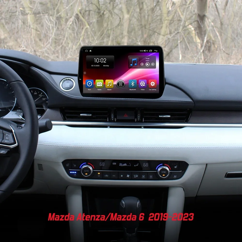 Route Android 12 с 4 + 64 ГБ Автомобильный DVD-плеер для Mazda 6 2020 2021 2022 9-дюймовым экраном 1280*720