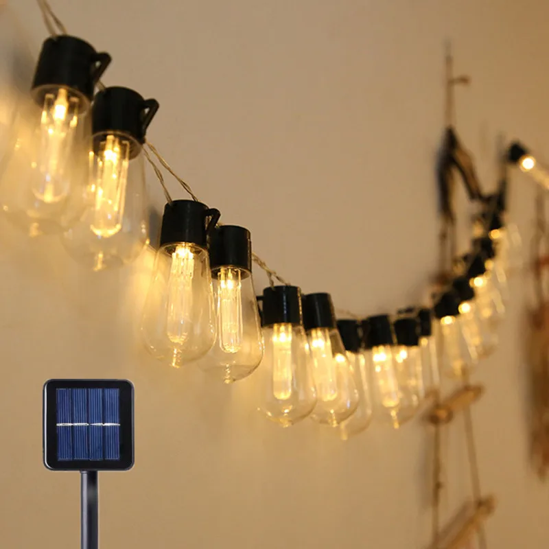 

LED Solar Fairy String Lights Outdoor Wedding Garland Party Decoration Light Bulb IP65 Waterproof Garden Light Landscape Lamp