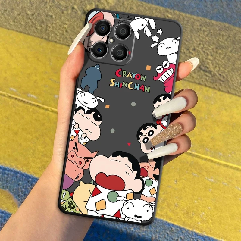 

Phone Case For Honor 50 70 X8 X7 8X 5G X8a Lite X5 X6 X9 80 X9a Magic 4 5 Pro Crayon Shin-chan Japan Cartoon