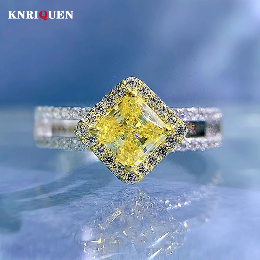 

Luxury 100% 925 Sterling Silver 0.5ct Topaz Lab Diamond Ring for Women Vintage Gemstone Cocktail Party Fine Jewelry Female Gift
