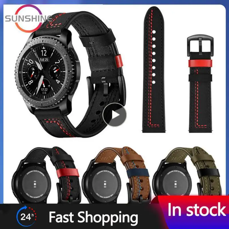 

1~8PCS Durable Leather Strap Easy To Install Genuine Leather Watch Strap Comfortable Exquisite Design Strap Secure Fit